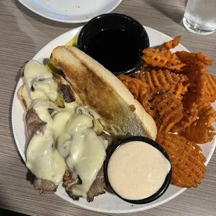 Prime dip with sweet potato fries