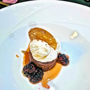 a dessert on a white plate