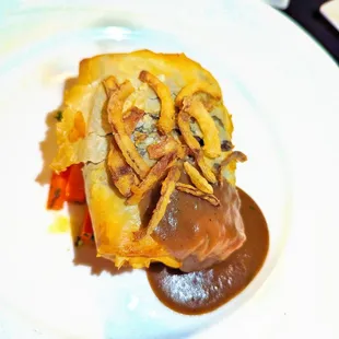 a plate of food on a table
