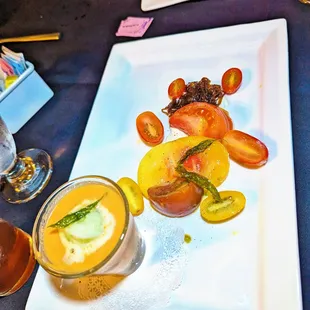 a plate of food on a table