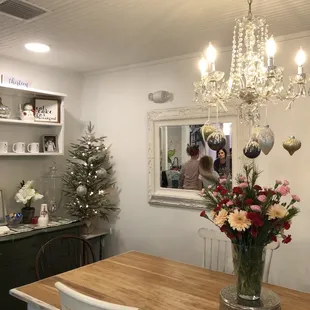 Beautiful sitting area and coffee bar