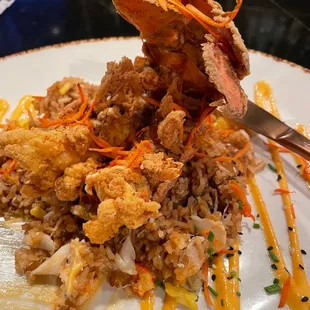 Fried lobster tail fried rice!