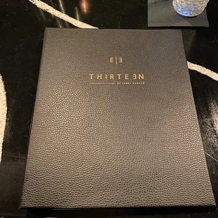 Menu cover