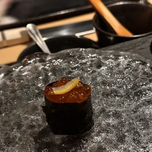 drink, sushi and sashimi