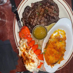 Steak &amp; Canadian Lobster, Twice Baked Potato