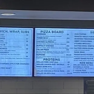 Menu board