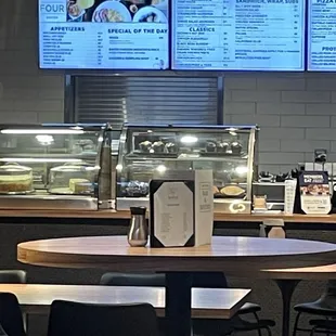 Menu board and cashier