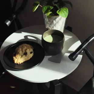 Classic Matcha w/ our Blueberry Scone