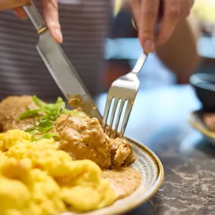 Biscuits &amp; Gravy with Buffalo - Venison Gravy