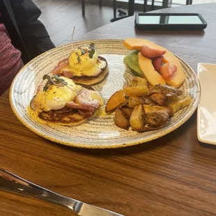 Turkey Pastrami Eggs Benedict