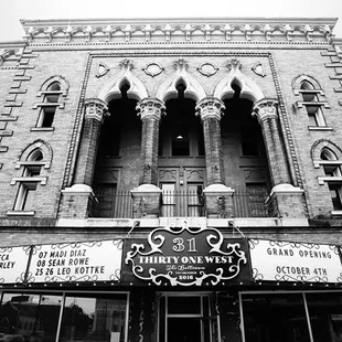 the front of a theater