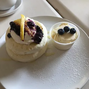 Lemon Blueberry Souffle