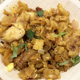 The CHICKEN KOTTU PAROTTA - they offer quite a selection of KOTTU PAROTTAs with veg, chicken and mutton flavors.