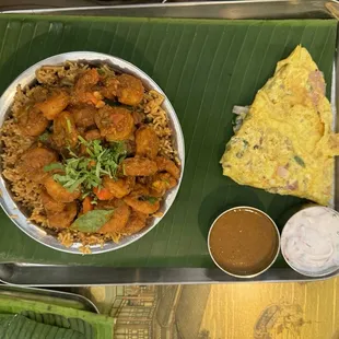 Prawn Thokku Biriyani w/ Omelette