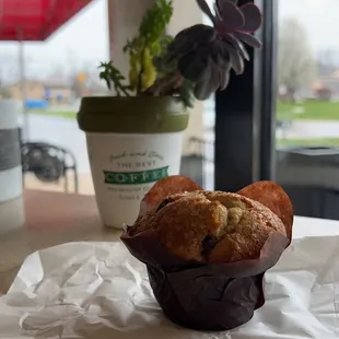 Peanut butter chocolate chip muffin