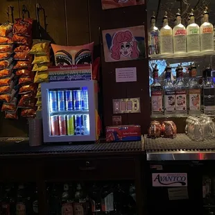 the inside of a sports bar