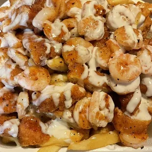 Honey lemon garlic fries