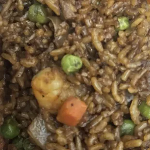 Shrimp fried rice. They use salad shrimp for the Shrimp Fried Rice
