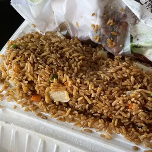 A huge amount of fried rice