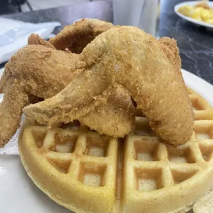 fried chicken and waffles