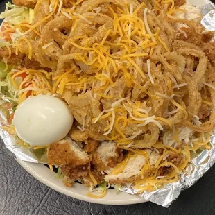 Fried chicken salad