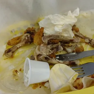Bones were flyin waffle destroyed... nothing was left.