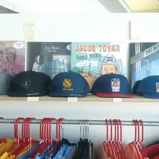 Shopping for a beach hat at the airport....