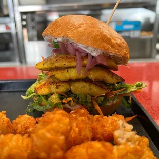 Pan seared turmeric fish sandwich