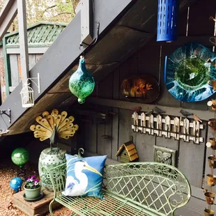 We have a huge selection of fountains, statuary, bird baths, gazing globes and yard art