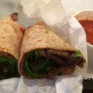 Steak wrap. Delicious!!