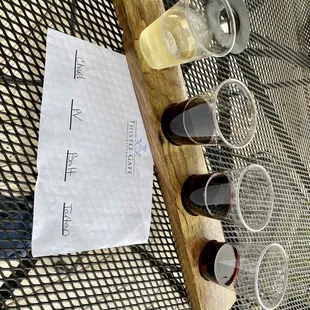a selection of glasses of wine