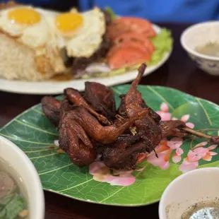 Fried quail
