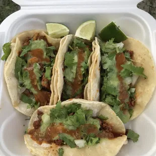 Two Chorizo. Two Al Pastor.