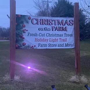 a sign for christmas
