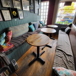 the seating area of the tasting room