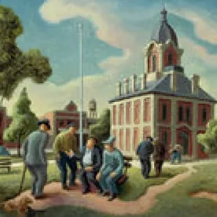 The final painting- notice the impossible perspective from this point of view