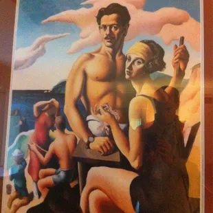 Self portrait with wife when they were married