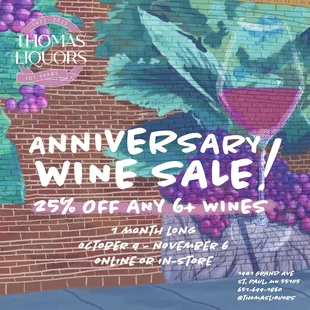 anniversary wine sale