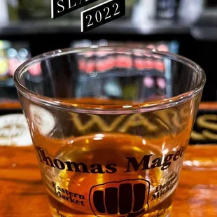 a shot of a glass