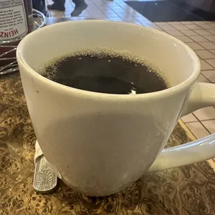 No more of the 6oz cups of coffee. You get a full mug.