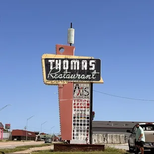 nostalgic sign for the restaurant