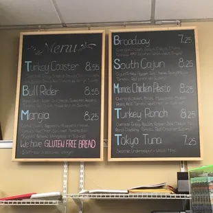 Menu as of today