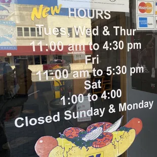 New hours