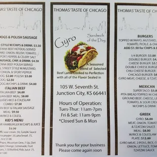 he menu