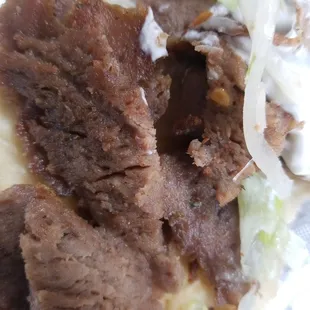 What was left of my amazing Gyro meal!!!! I recommend this place to all my family and friends in the area!!!! 5 stars for sure!!!