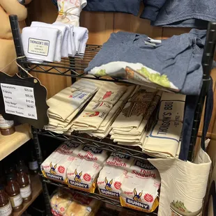 a rack of food items