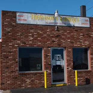 the front of the restaurant