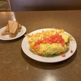 Vegetarian Omelette with Toast