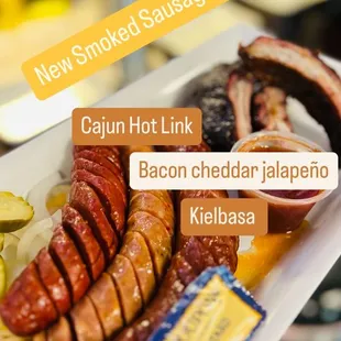 Smoked sausage plate now available!! #hickorysmoked