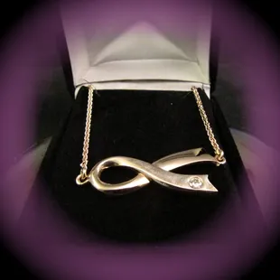 Rose Gold pendant with .25 Ct Round Brilliant Cut Diamond